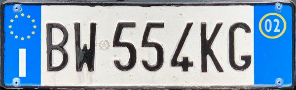 Italy normal series front plate BW 554 KG.jpg (59 kB)