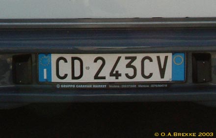 Italy normal series rear plate CD 243 CV.jpg (17 kB)