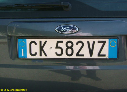 Italy normal series rear plate CK 582 VZ.jpg (28 kB)