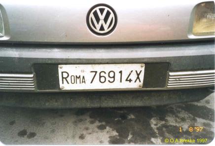 Italy former normal series front plate ROMA 76914X.jpg (22 kB)