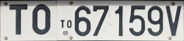 Italy former normal series rear plate TO 67159V.jpg (50 kB)