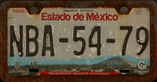 Mexico Distrito Federal former normal series front plate close-up NBA-54-79.jpg (88 kB)