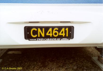 Norway four numeral series not allowed on public roads former style CN 4641.jpg (18 kB)