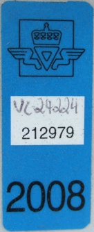 Norwegian validation sticker for 2008 oblat2008_old.jpg (29 kB)