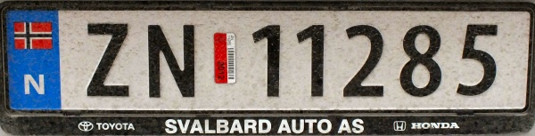 Svalbard registration imported to mainland Norway former style close-up ZN 11285.jpg (56 kB)