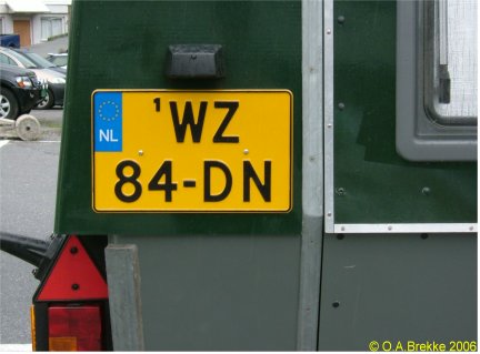 Netherlands replacement plate former trailer series over 750 kg WZ-84-DN.jpg (26 kB)