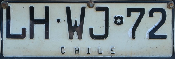 Chile normal series front plate LH·WJ 72.jpg (62 kB)