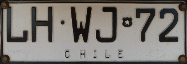 Chile normal series rear plate LH·WJ 72.jpg (58 kB)