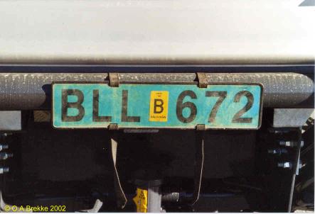 Sweden dealer plate former style BLL 672.jpg (20 kB)