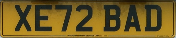 United Kingdom export series rear plate close-up XE72 BAD.jpg (46 kB)