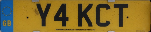 Great Britain former personalised series rear plate close-up Y4 KCT.jpg (44 kB)