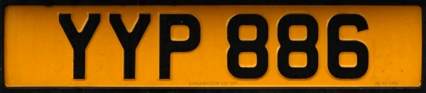 Great Britain former normal series remade as cherished number close-up YYP 886.jpg (46 kB)