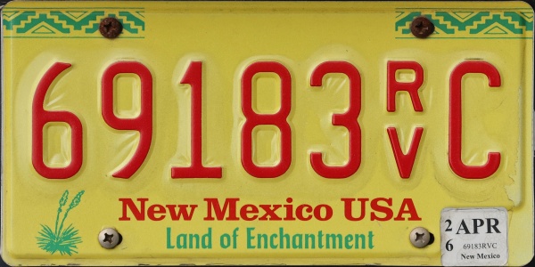 USA New Mexico recreational vehicle series 69183RVC.jpg (100 kB)