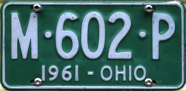 USA Ohio former normal series YOM plate close-up M·602·P.jpg (82 kB)