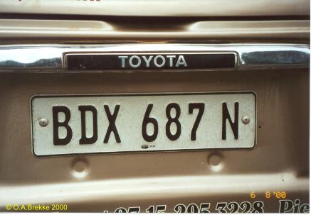 South Africa Northern Province normal series former style BDX 687 N.jpg (22 kB)