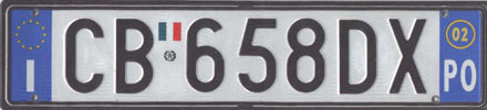 Italy normal series rear plate CB 658DX.jpg (14 kB)